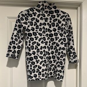 Tahiti Leopard Print Turtleneck Sweater